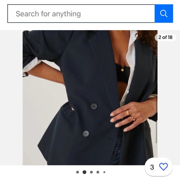Anthropologie Jackets & Blazers - Anthropologie Maeve Black Double Breasted Blazer Sz 8